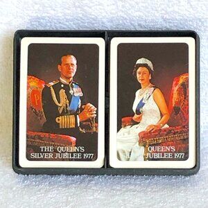1977 Queen Elizabeth II Silver Jubilee Paired Set of Playing Cards!!